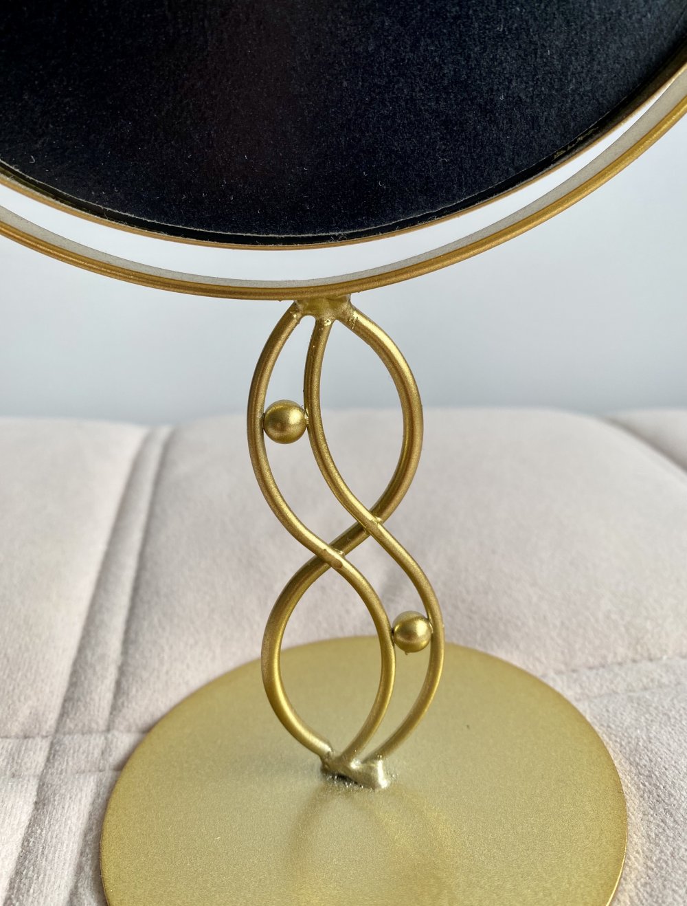 B WARE Spiegel Tischspiegel in Gold Neu!