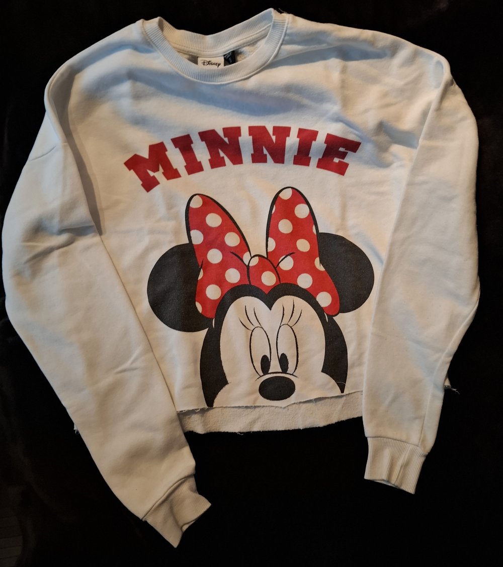 Weißes Crop Longsleeve 