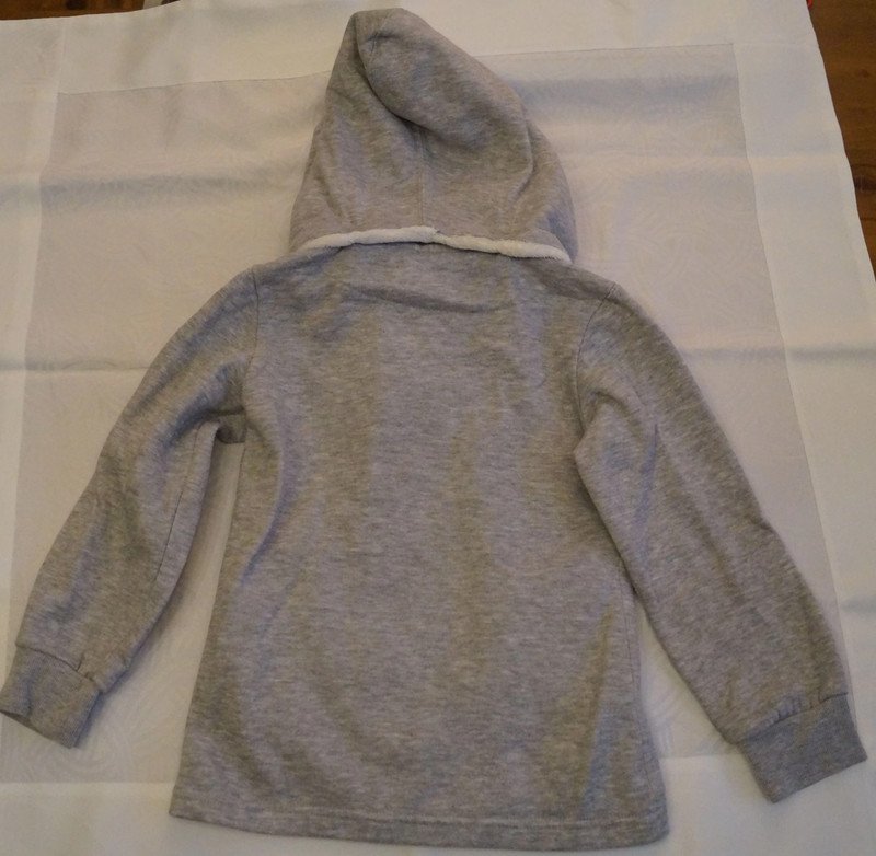 Graue Sweatjacke mit abnehmbarer, gefütterter Kapuze von Palomino