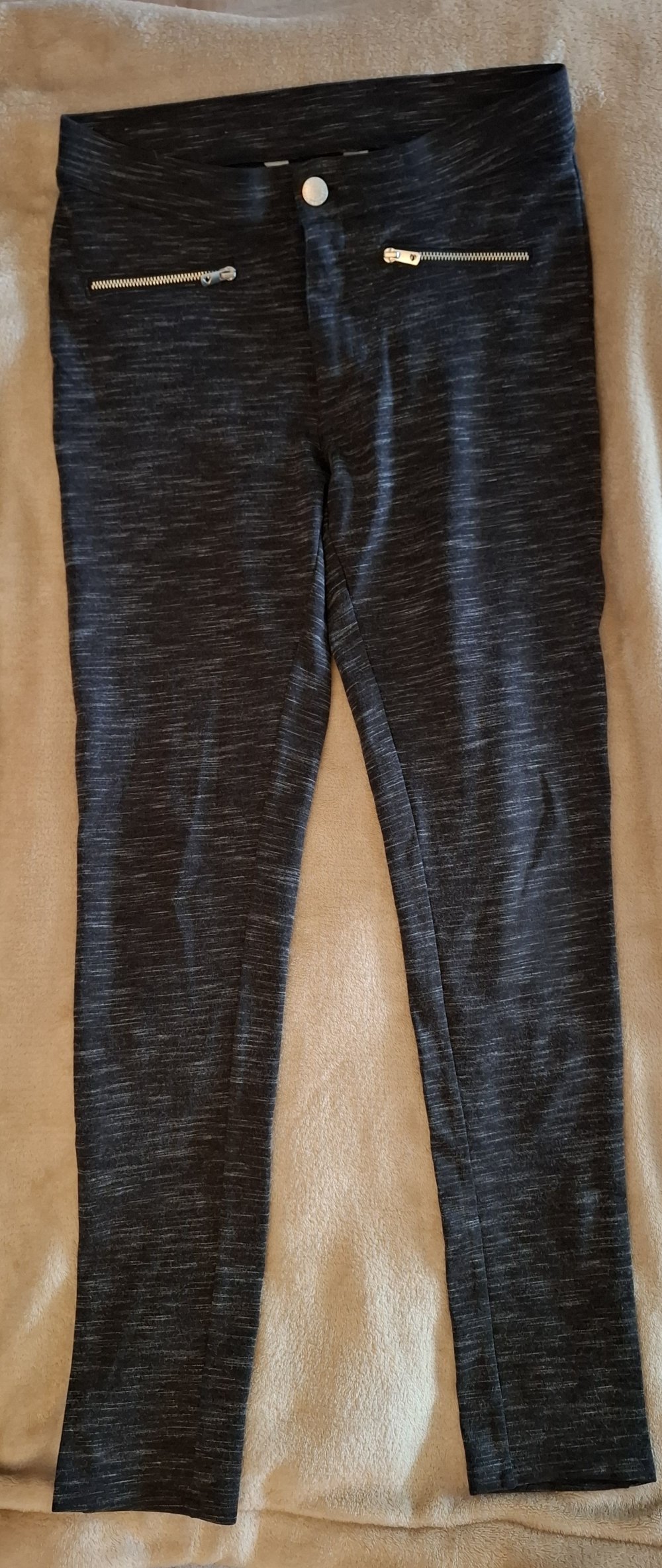 Dunkelgrau melierte Leggins von H&M