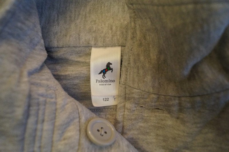 Graue Sweatjacke mit abnehmbarer, gefütterter Kapuze von Palomino