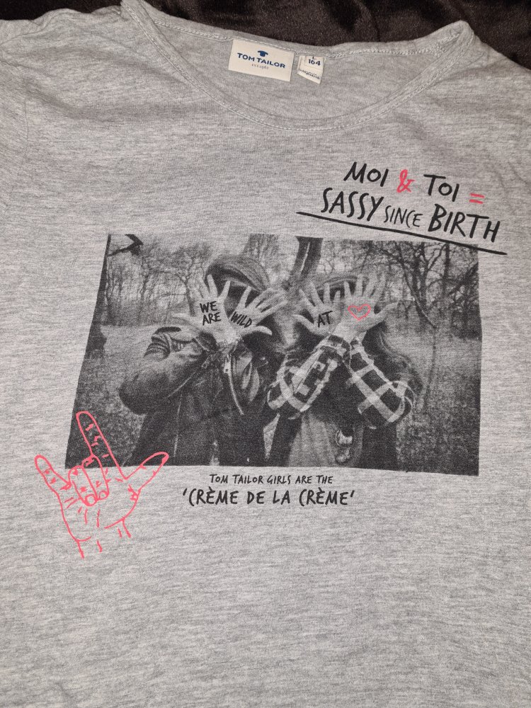 Graues T-Shirt von Tom Tailor mit Aufdruck