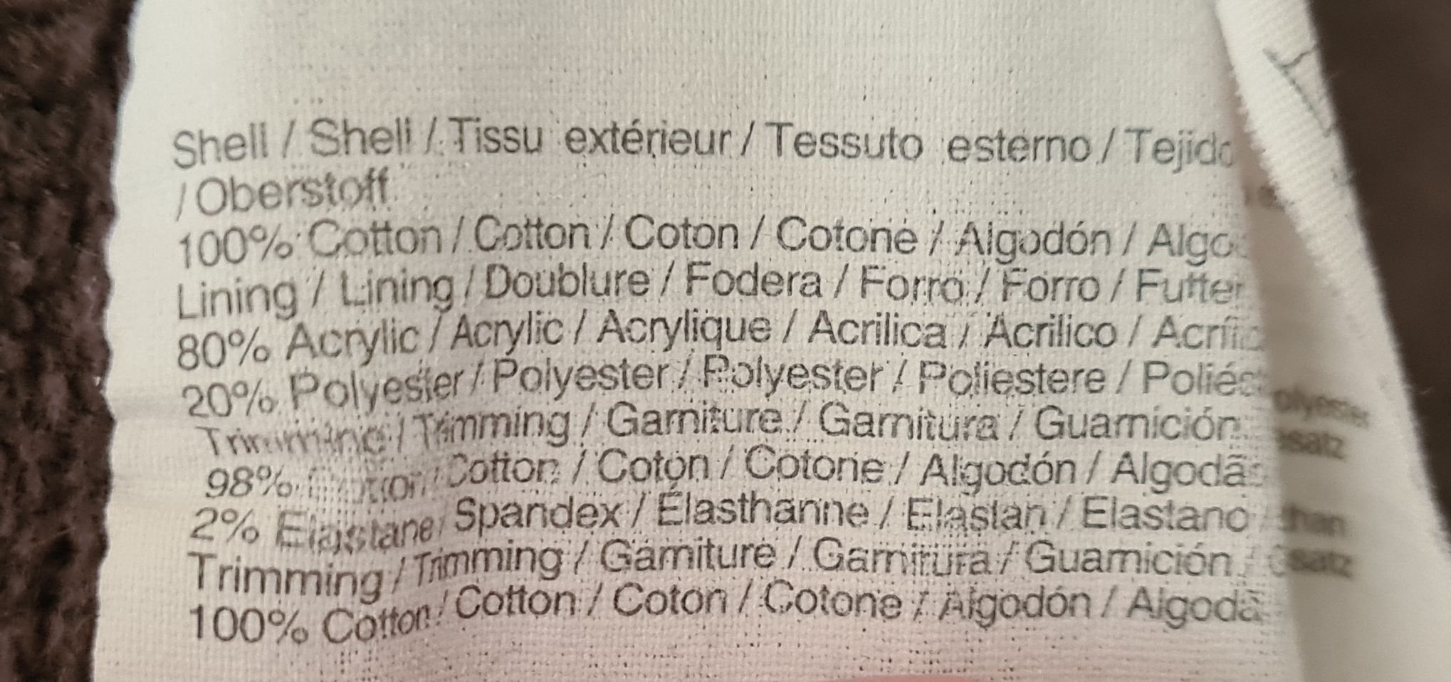 Braune Sweatjacke (128) von Esprit mit gefütterter Kapuze