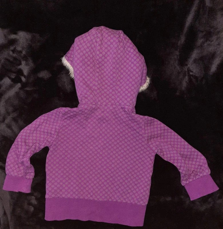 Lila Sweatjacke von Mexx mit Kunstfellkapuze