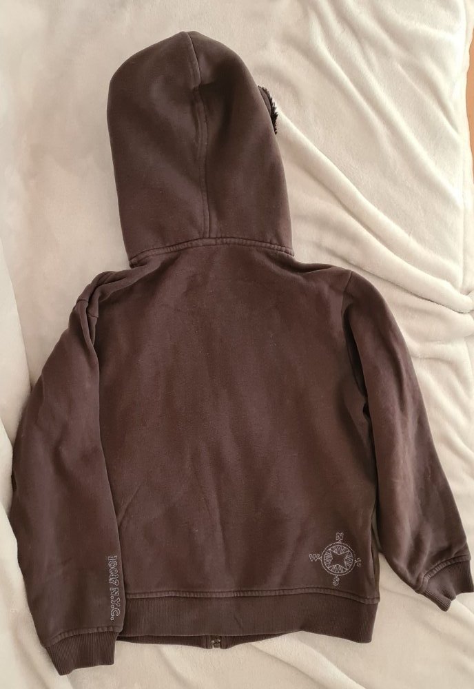 Braune Sweatjacke (128) von Esprit mit gefütterter Kapuze