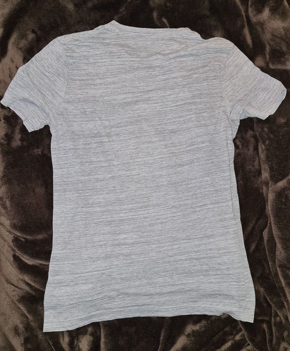 Grau meliertes T-Shirt von H&M in Größe S