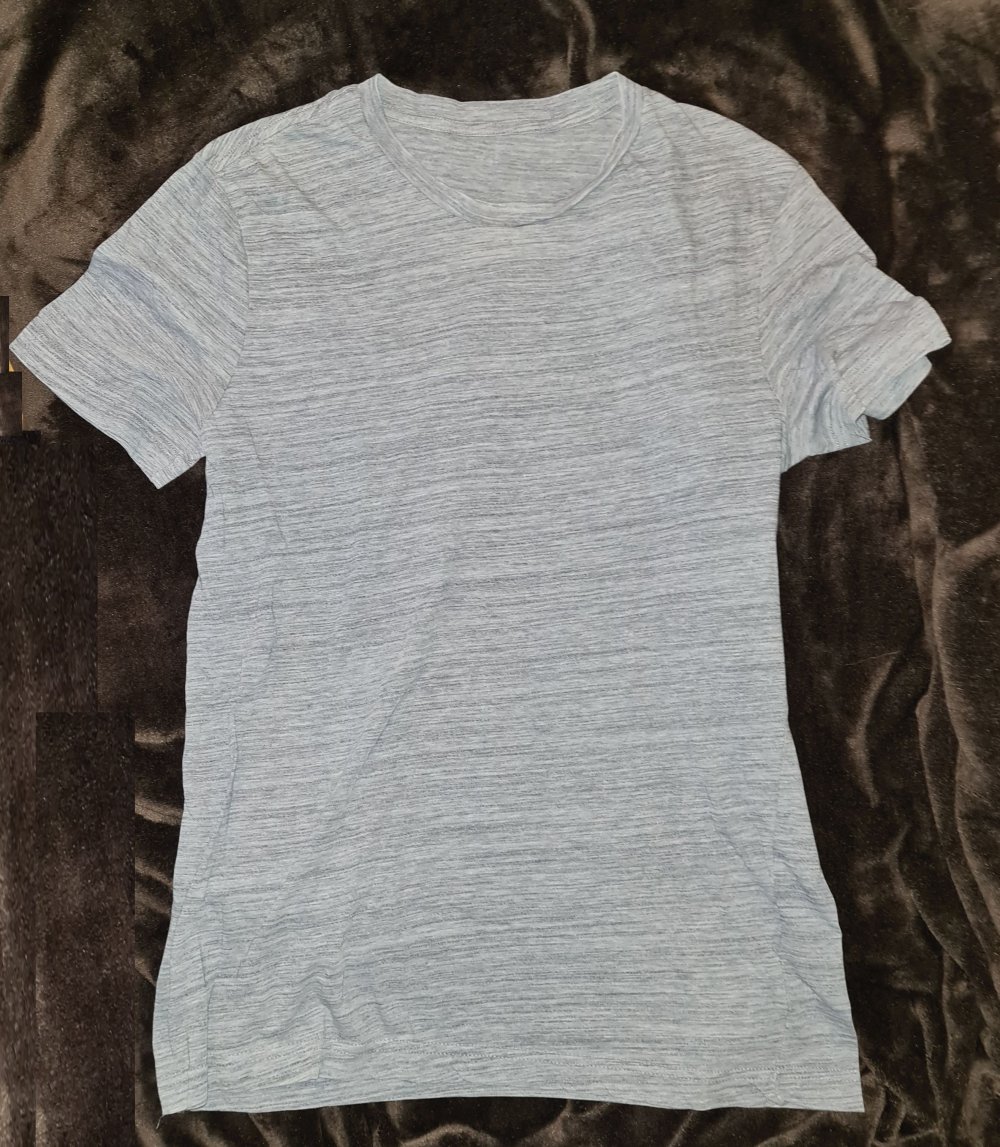 Grau meliertes T-Shirt von H&M in Größe S