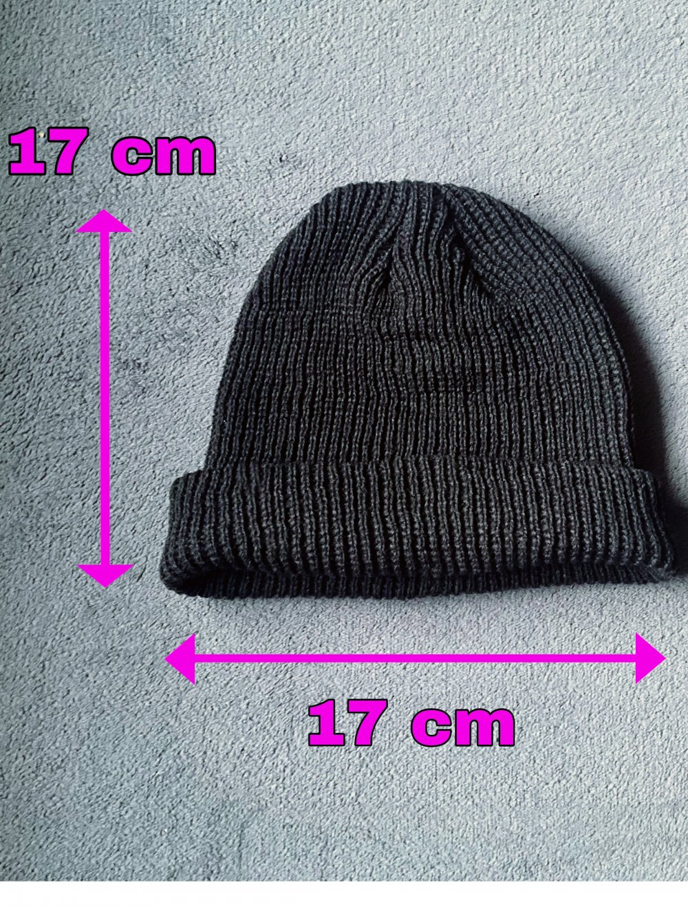 Schnittige Schwarze Beanie Herbst Winter Mütze Mittelkurz/hoch Unisex