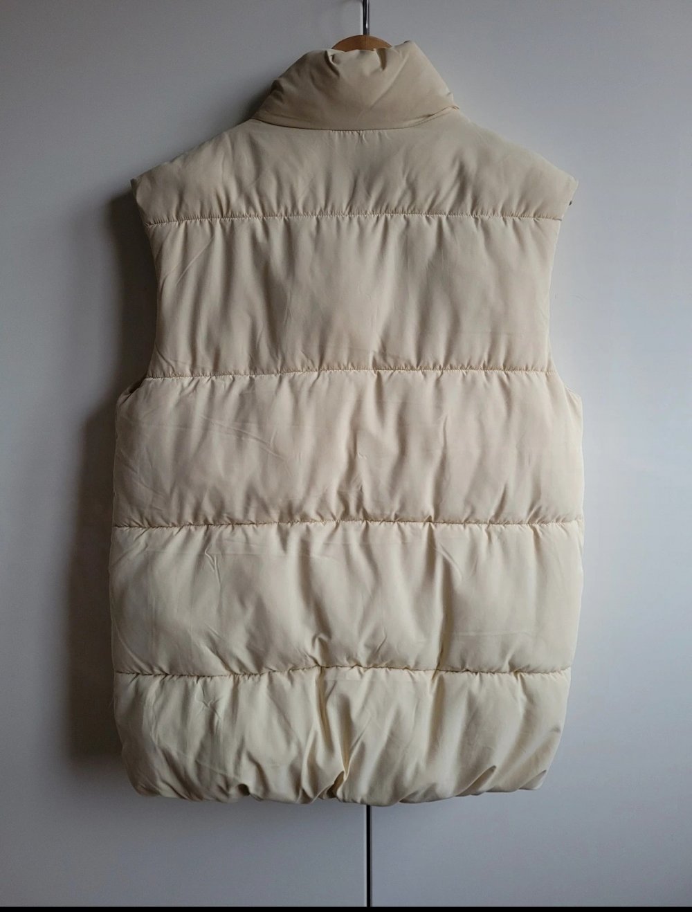 Monki Oversize Weste NEU Steppweste pastell zartgelb creme Westover Hipster warm cozy Blogger oversized Taschen gefüttert