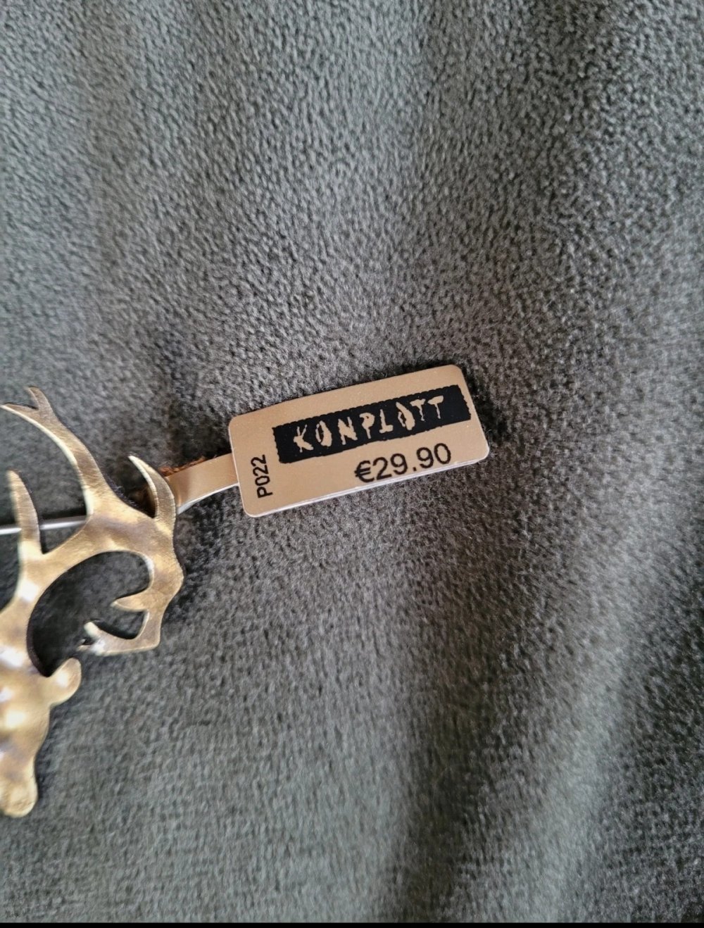 Konplott Brosche NEU Hirsch Vintage gold Schmuck Accessoires Retro Anstecknadel Anstecker Nostalgie Tracht Landhaus Trachten truevintage granny