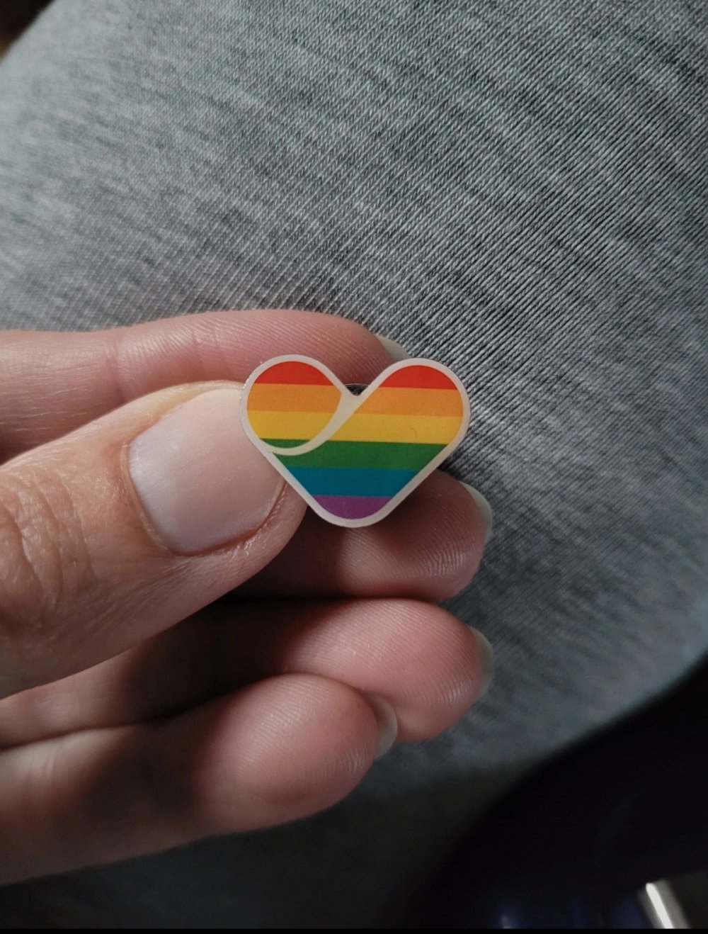 Herz Regenbogen Pin Anstecker Brosche Vintage Retro Rainbow one love Anstecknadel