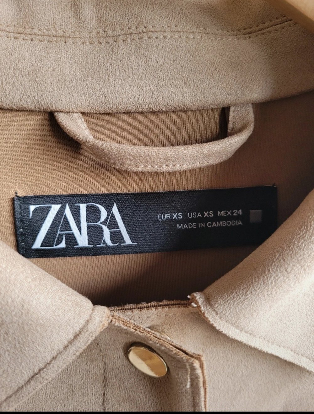 Zara Oversize Überhemd Wildlederimitat Hemd Bluse Hemdjacke beige Blogger Wildleder Imitat Velours Waschleder Overshirt Boho Oversized