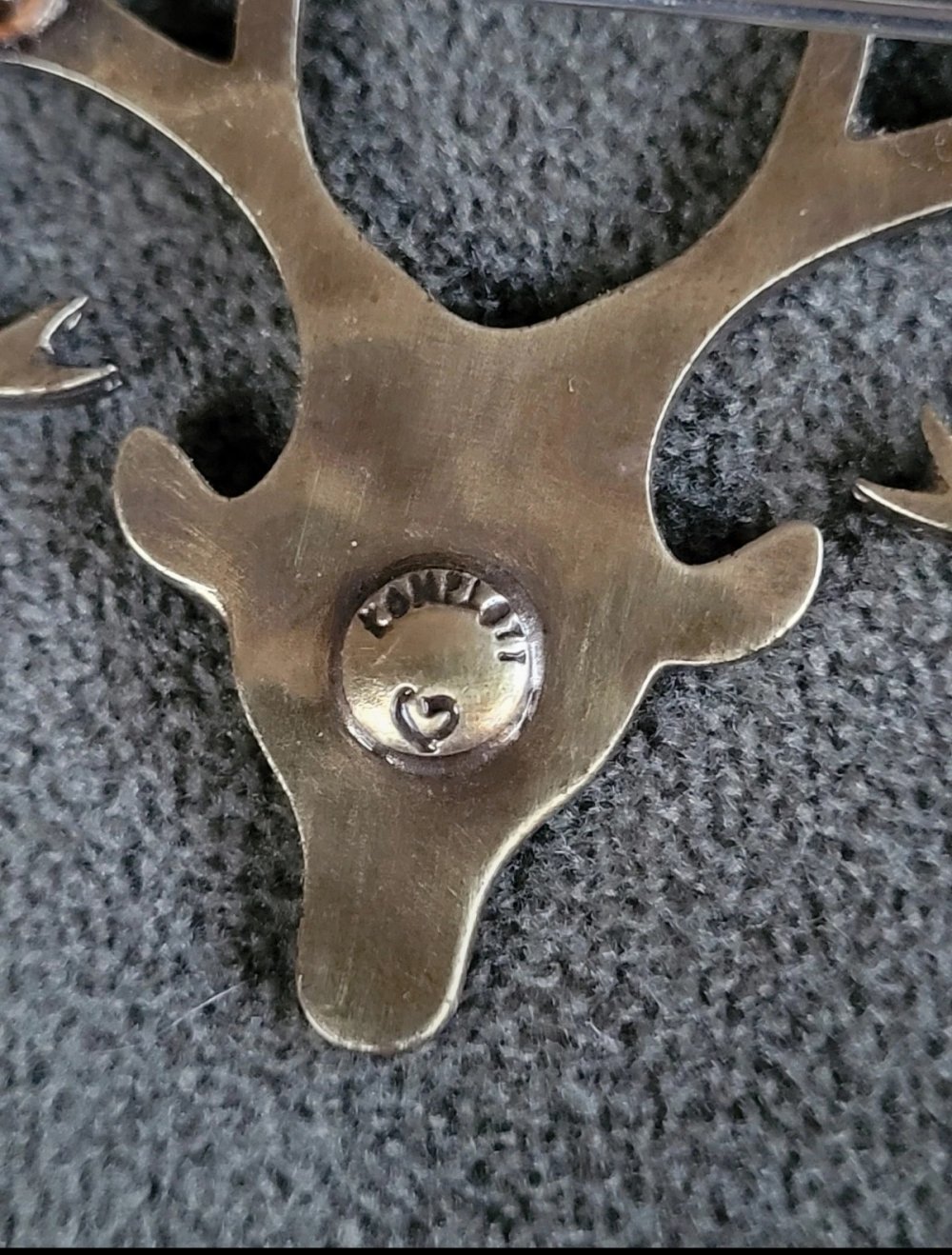 Konplott Brosche NEU Hirsch Vintage gold Schmuck Accessoires Retro Anstecknadel Anstecker Nostalgie Tracht Landhaus Trachten truevintage granny