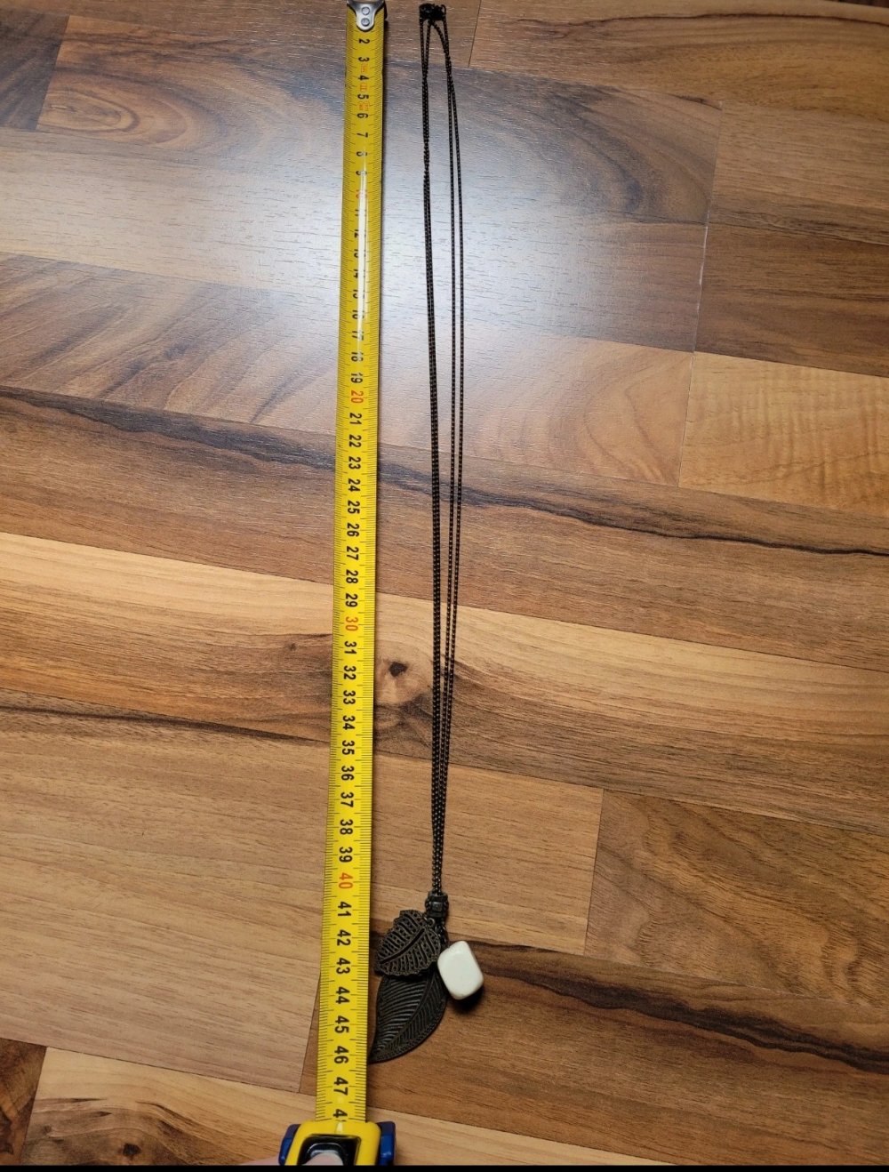 Pieces Modeschmuck Kette Boho mit Blatt Anhänger Gypsy Gipsy Hippie Stein Steinkette Leaf Highlightkette Leaves Blätter Laub Herbstlaub Monstera filigran