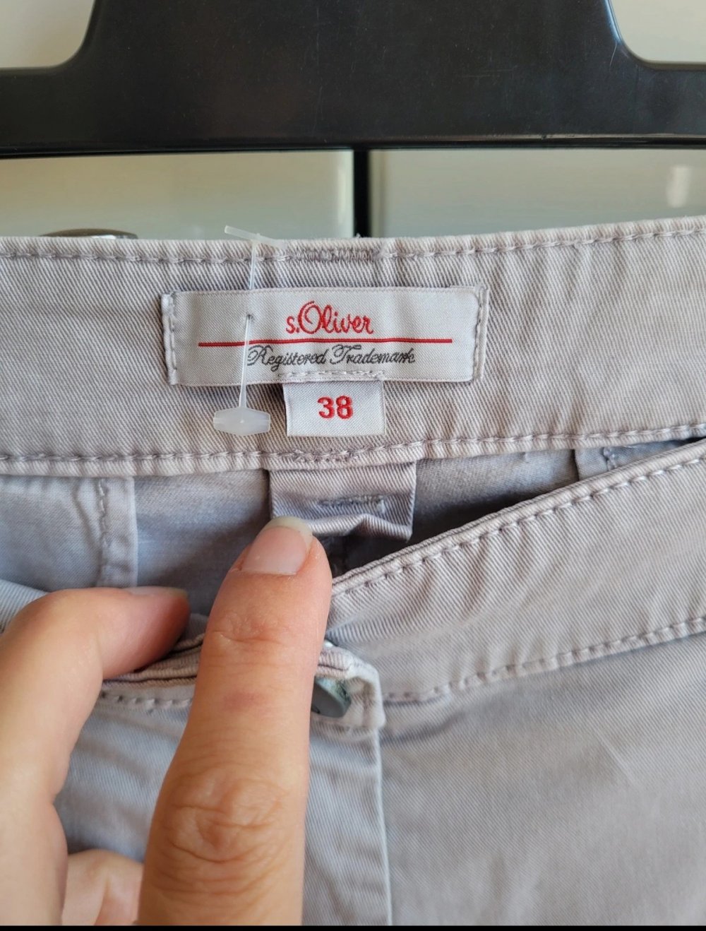 S. Oliver Low Waist Röhrenhose hellgrau Röhrenjeans Röhre Ankle grau S.Oliver Skinny Slim lowwaisted Stretch Baumwolle stretchy stretchig casual Slimfit M 38