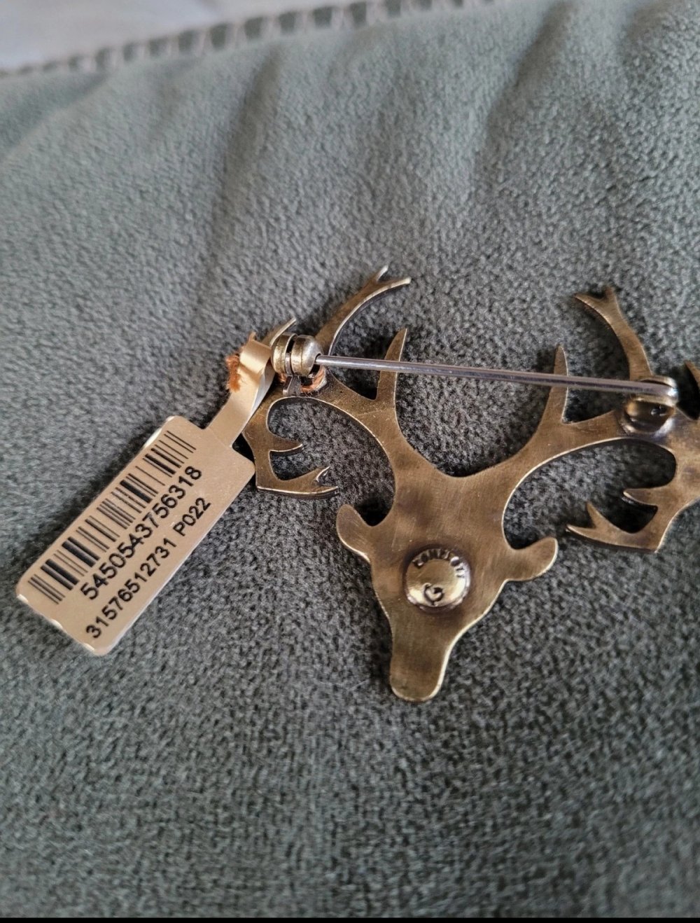 Konplott Brosche NEU Hirsch Vintage gold Schmuck Accessoires Retro Anstecknadel Anstecker Nostalgie Tracht Landhaus Trachten truevintage granny
