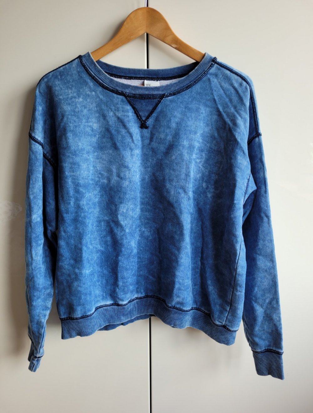 H&M &denim Sweater im Tie Dye Style Batik Sweatshirt Oversize Sweatpulli Sweatpullover Basic Conscious Vintage oversized M 38 Y2K