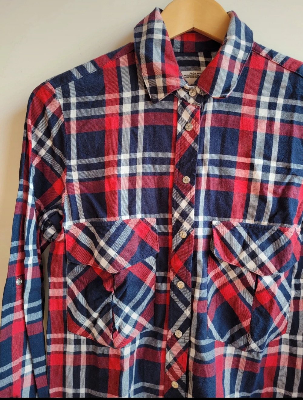 Zara Karohemd aus 100% Baumwolle Karo kariert Hemd Bluse Karobluse Holzfällerhemd unisexstyle