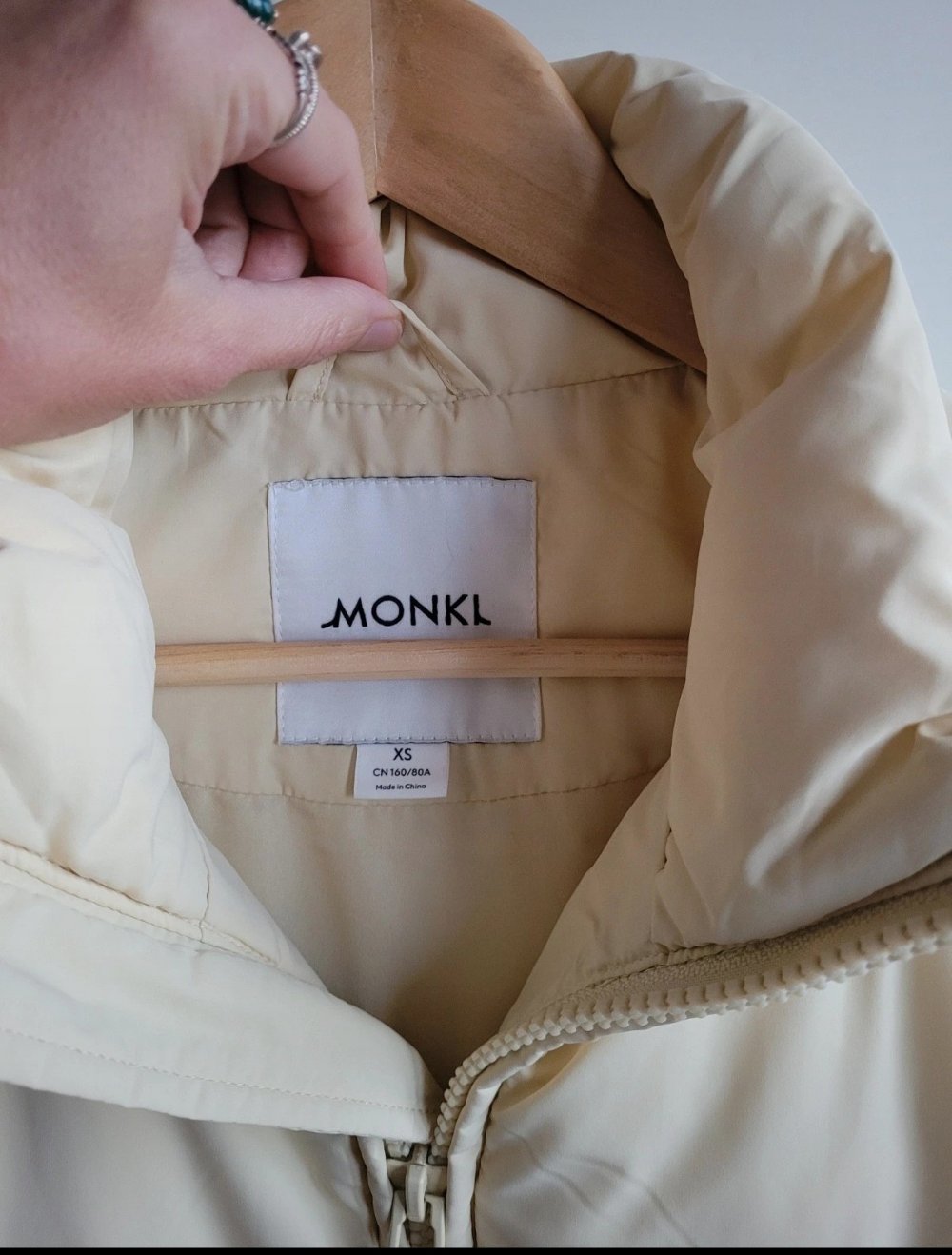 Monki Oversize Weste NEU Steppweste pastell zartgelb creme Westover Hipster warm cozy Blogger oversized Taschen gefüttert