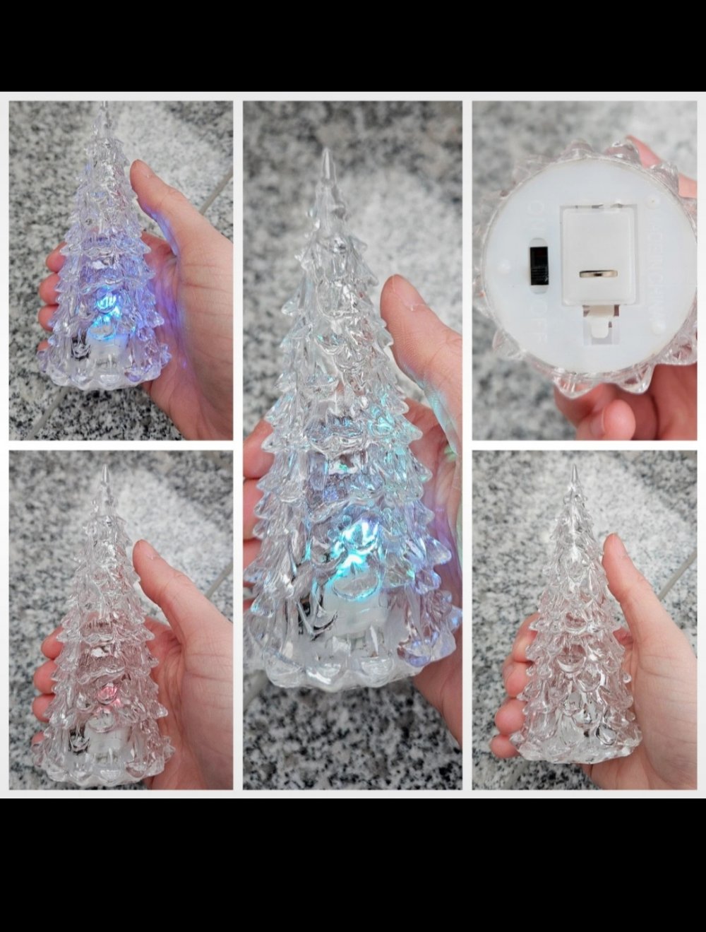 Leuchtender Weihnachtsbaum aus Plastik