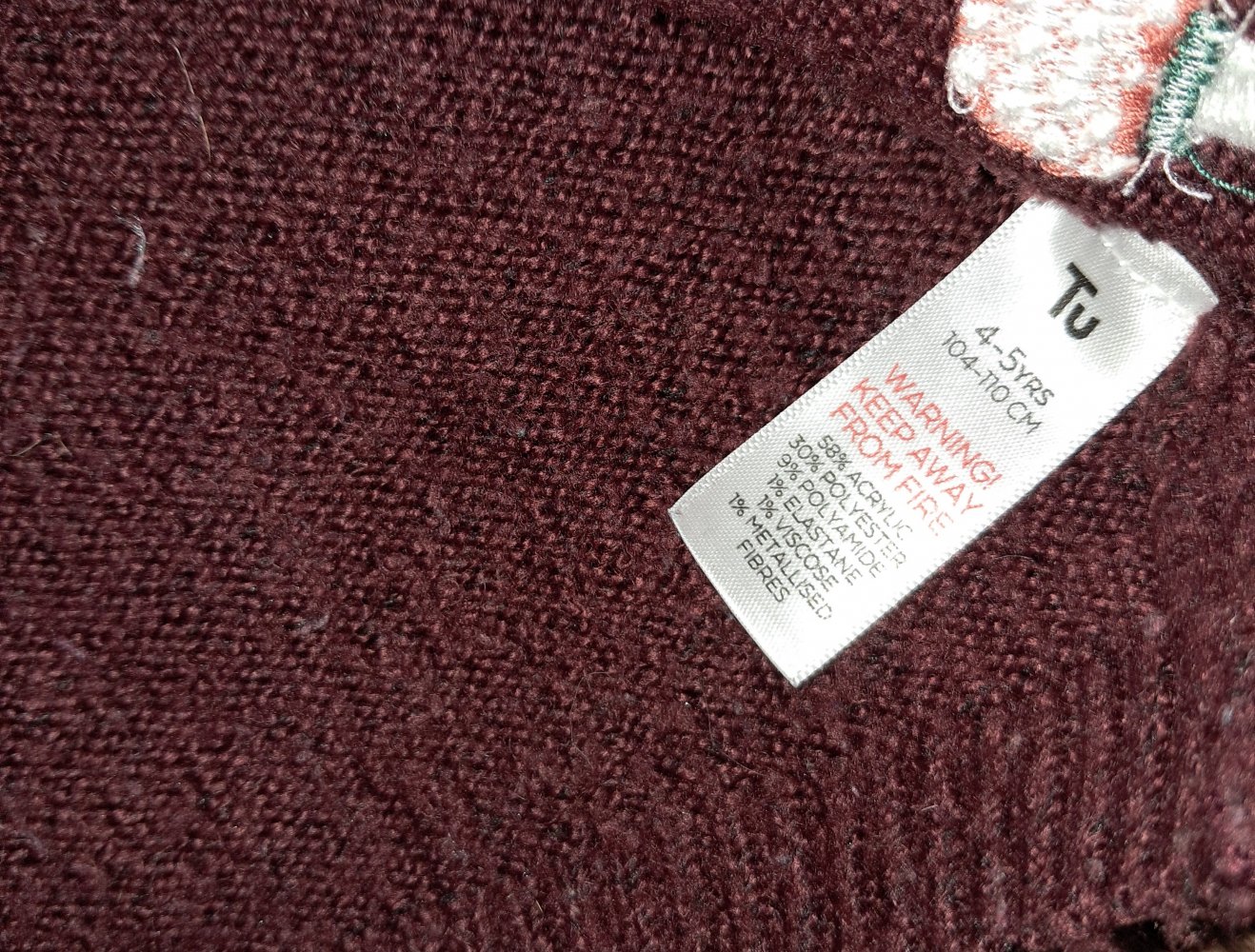 Weiches Strickkleid mit Maus, Größe 110 von TU