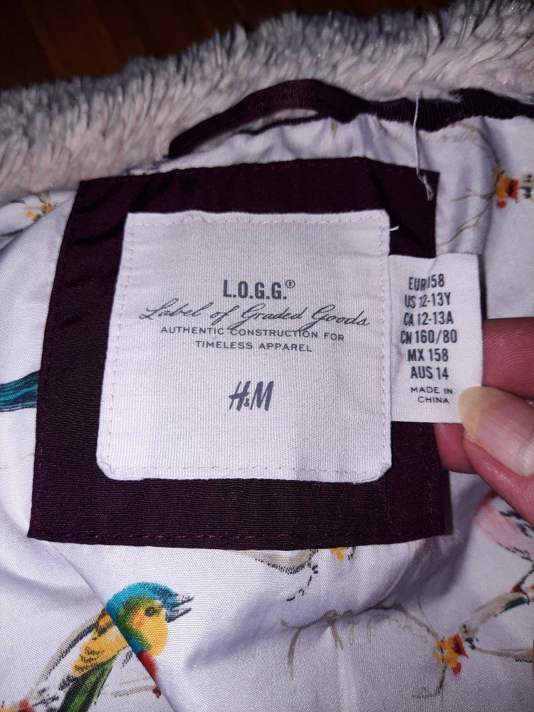 weinrote Daunenweste , H&M , Gr. 158