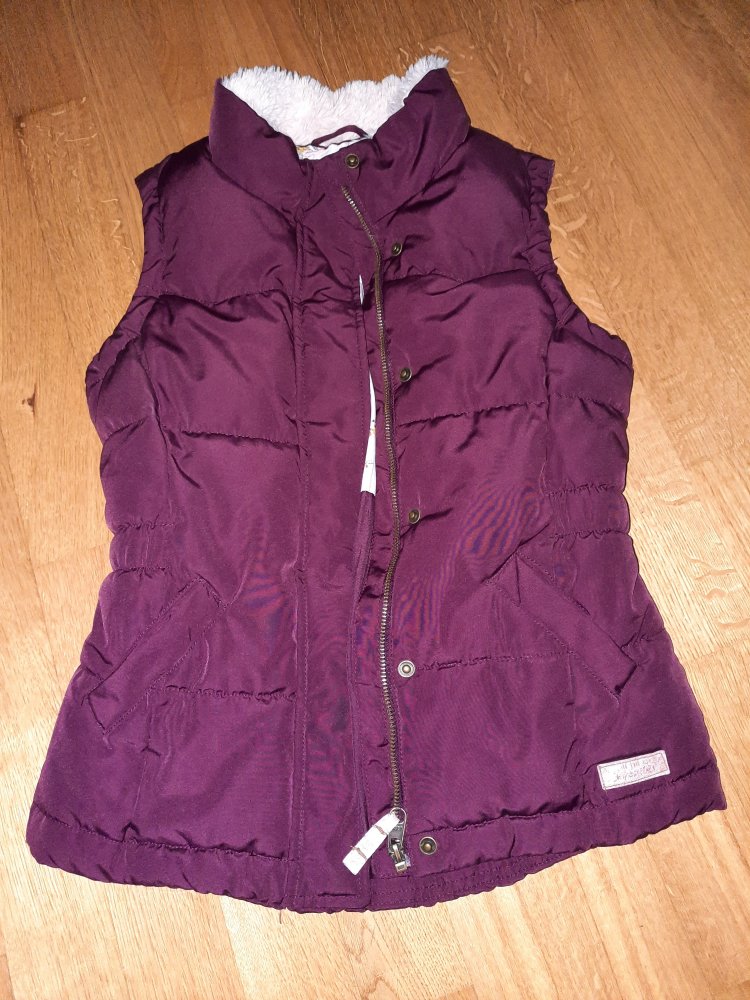 weinrote Daunenweste , H&M , Gr. 158