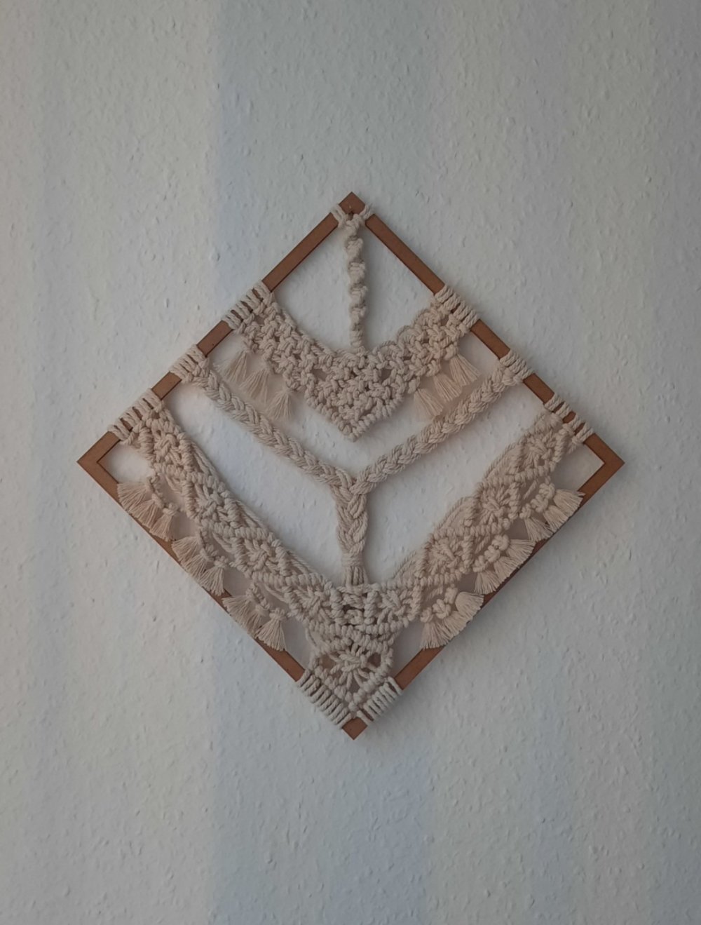 Wanddeko Makramee Rahmen Wandbehang