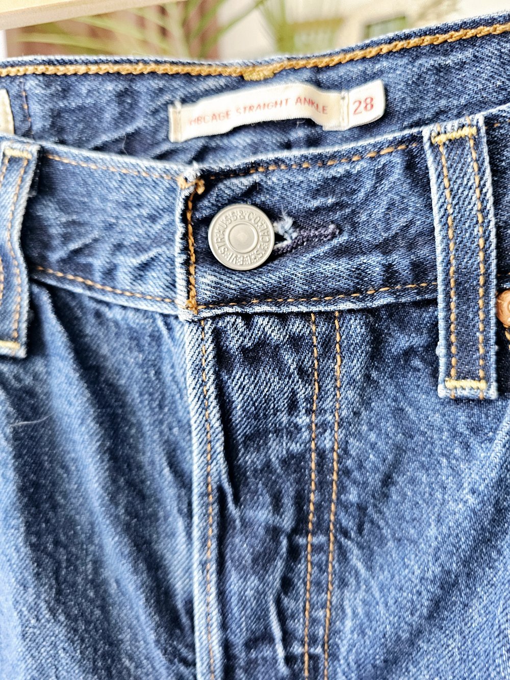 Levi's Jeans Hose Damen weit Bein Größe W28L29 sehr guter Zustand