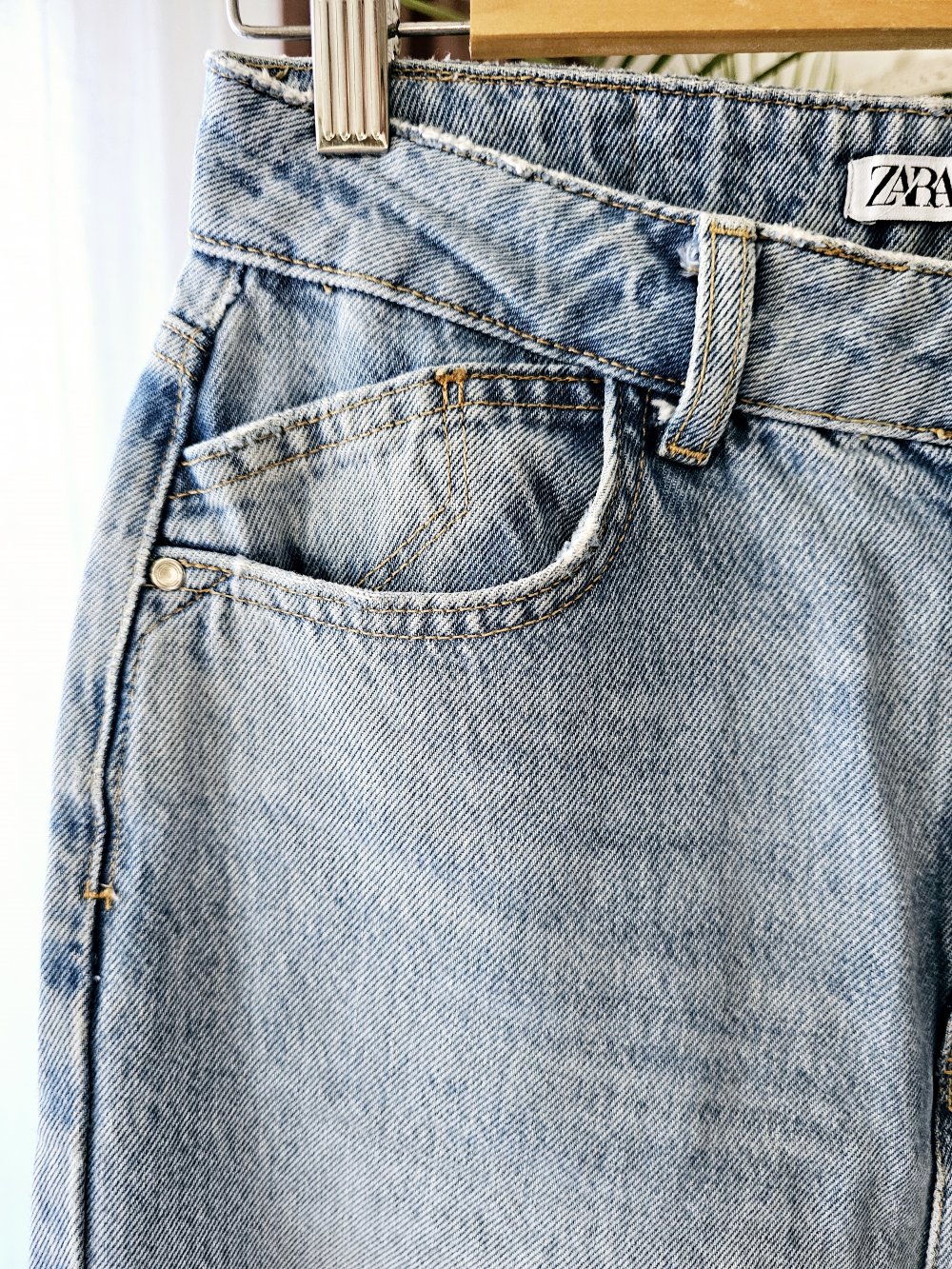 Zara Jeans Hose weit Bein Größe 38 sehr guter Zustand