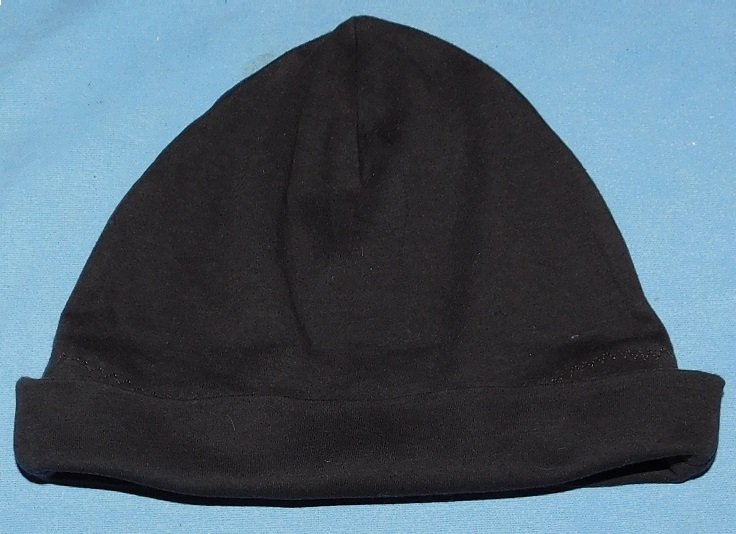 Mütze Baumwolljersey braun KU 48-50 cm - Handarbeit