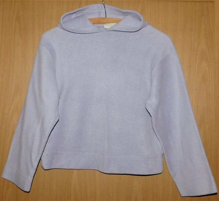 Gr.140-146 Hoodie aus Fleece fliedergrau