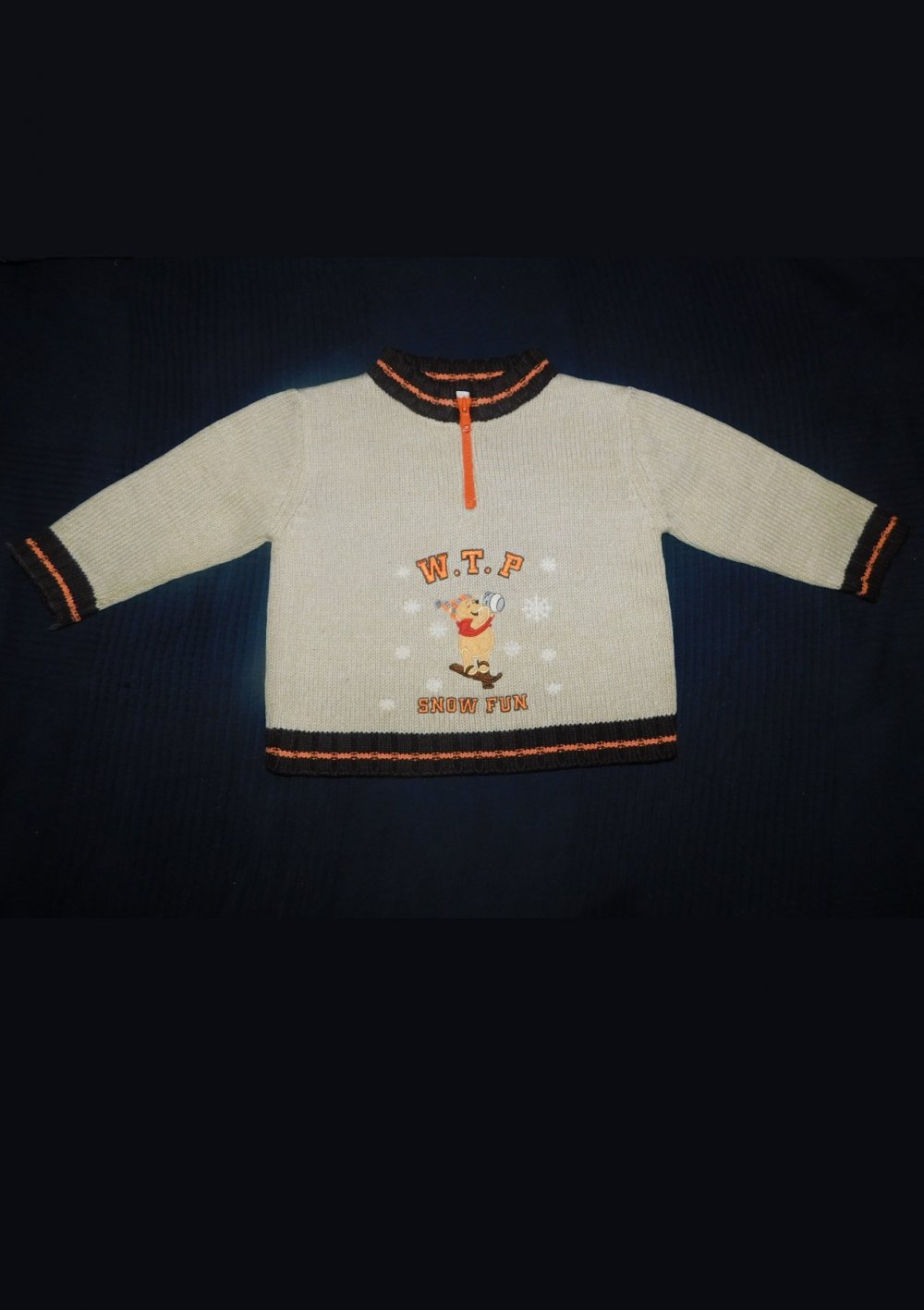 Gr.80-86 Strickpulli hellbraun (beige) Winnie Pooh - Disney Store
