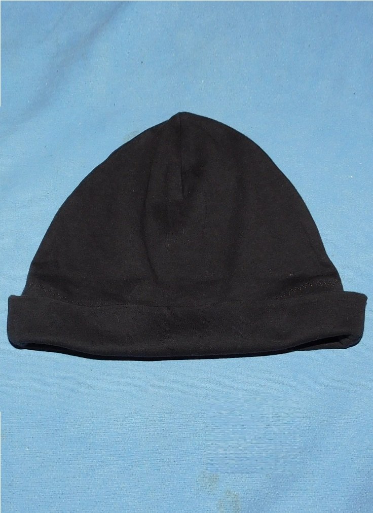 Mütze Baumwolljersey braun KU 48-50 cm - Handarbeit