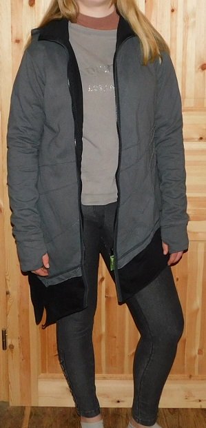 Gr.40/42 Mittelalter-Mantel Larp mit Zipfelkapuze und Fleece gefüttert