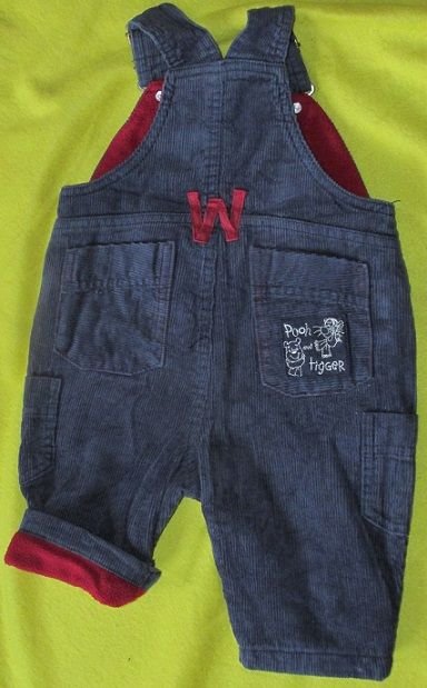 Gr.68 Kord-Latzhose Thermohose dunkelblau Winnie Pooh