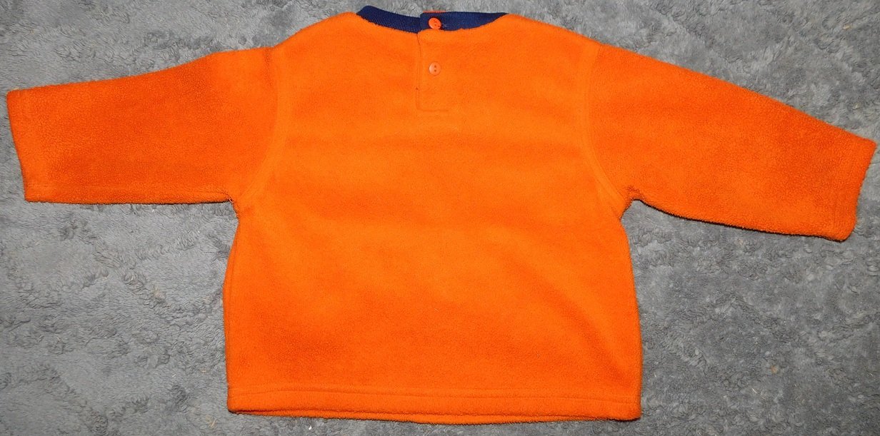 Gr.86-92 / 24 Monate Pullover Fleece orange marineblau Mickey Goofy - Disney