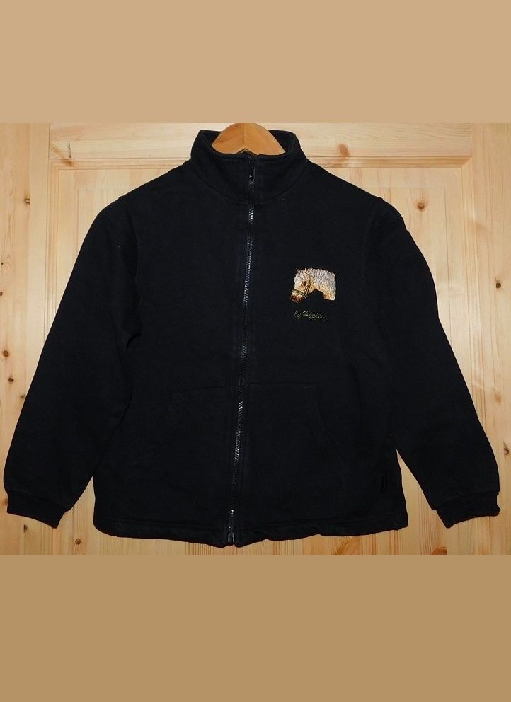 Gr.134 Sweatjacke Baumwolle mit Pferd