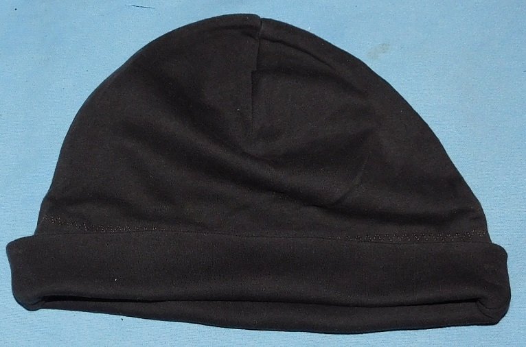 Mütze Baumwolljersey braun KU 48-50 cm - Handarbeit