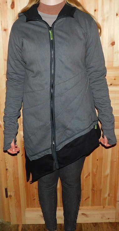 Gr.40/42 Mittelalter-Mantel Larp mit Zipfelkapuze und Fleece gefüttert