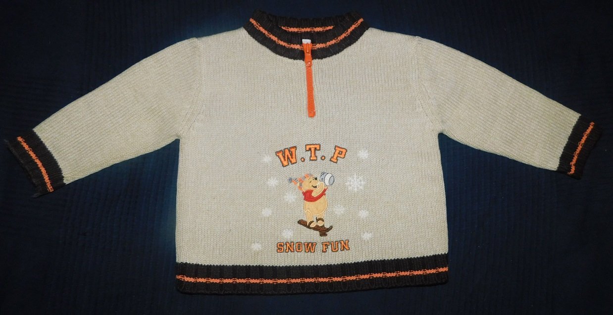 Gr.80-86 Strickpulli hellbraun (beige) Winnie Pooh - Disney Store