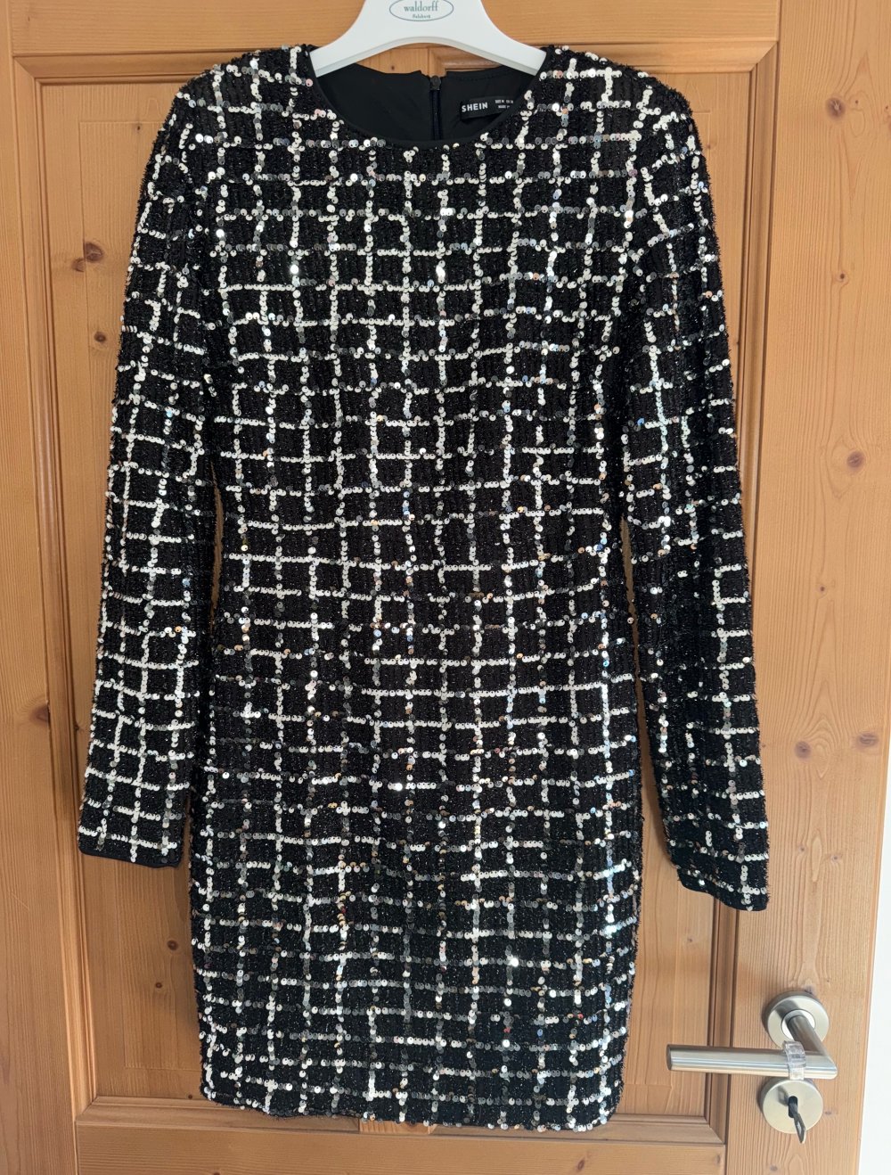 Pailettenkleid Glitzer Damen Silvester Gr. S