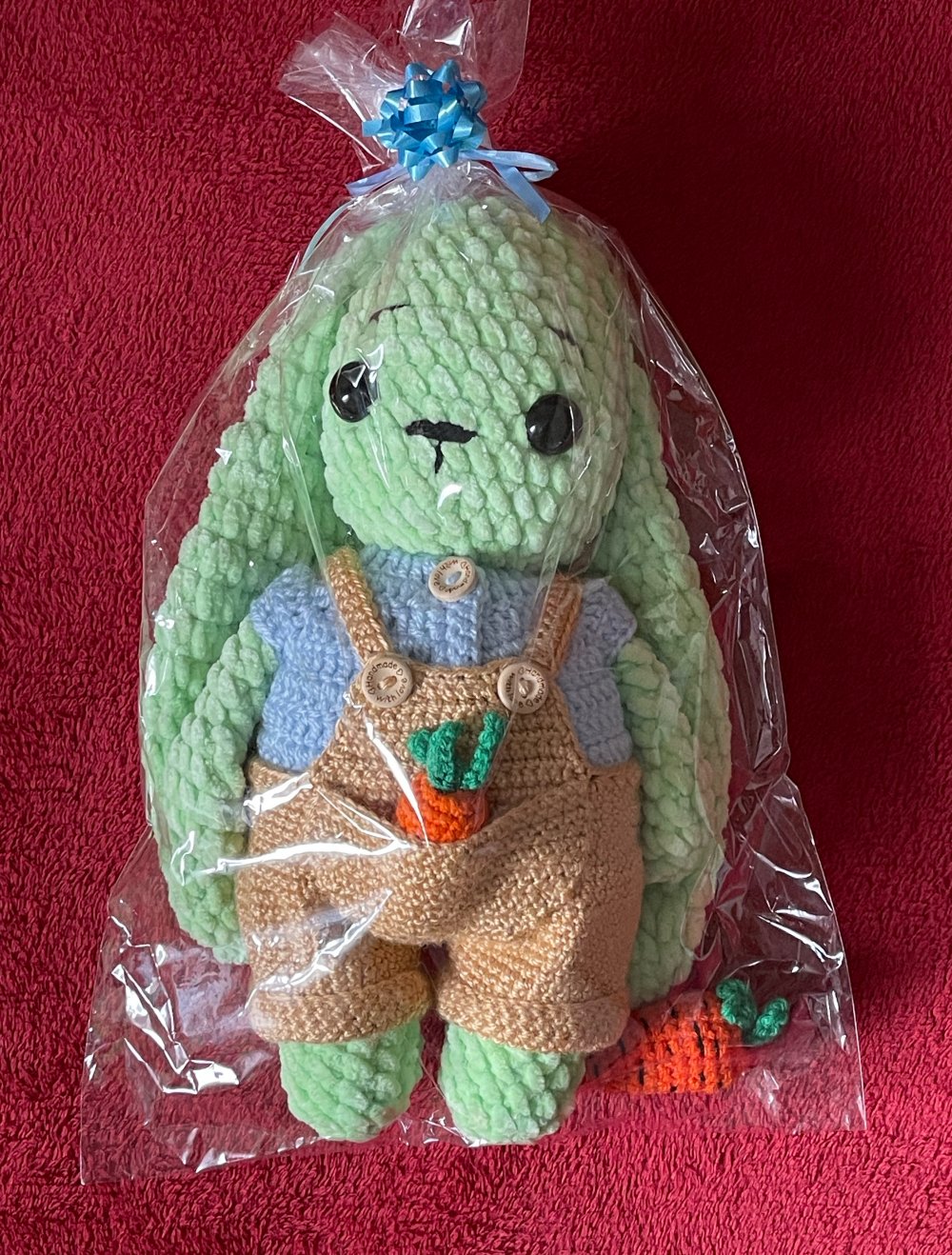 Plüsch Hase, hellgrüne Farbe, Spielzeug