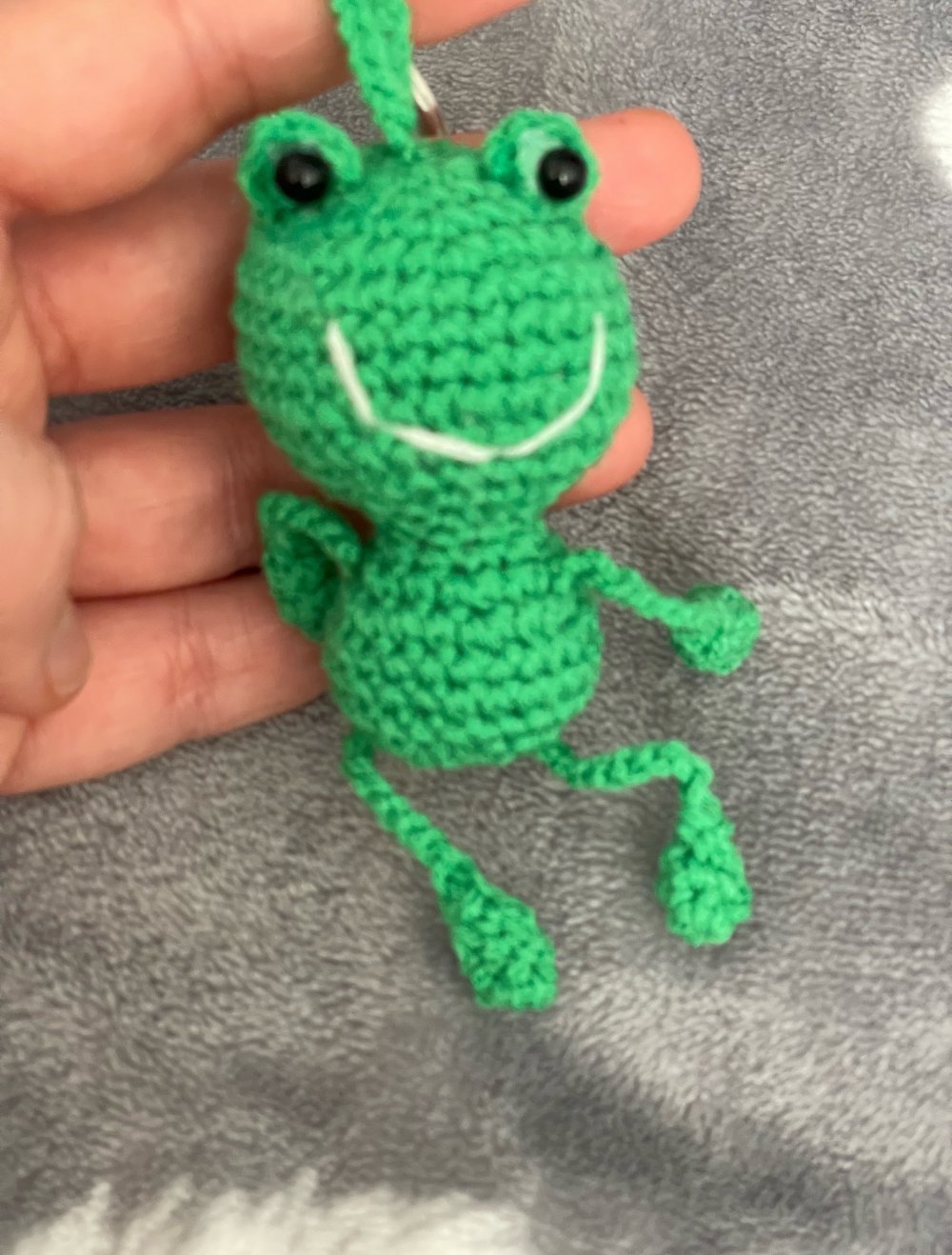 grüner Frosch Schlüsselanhänger