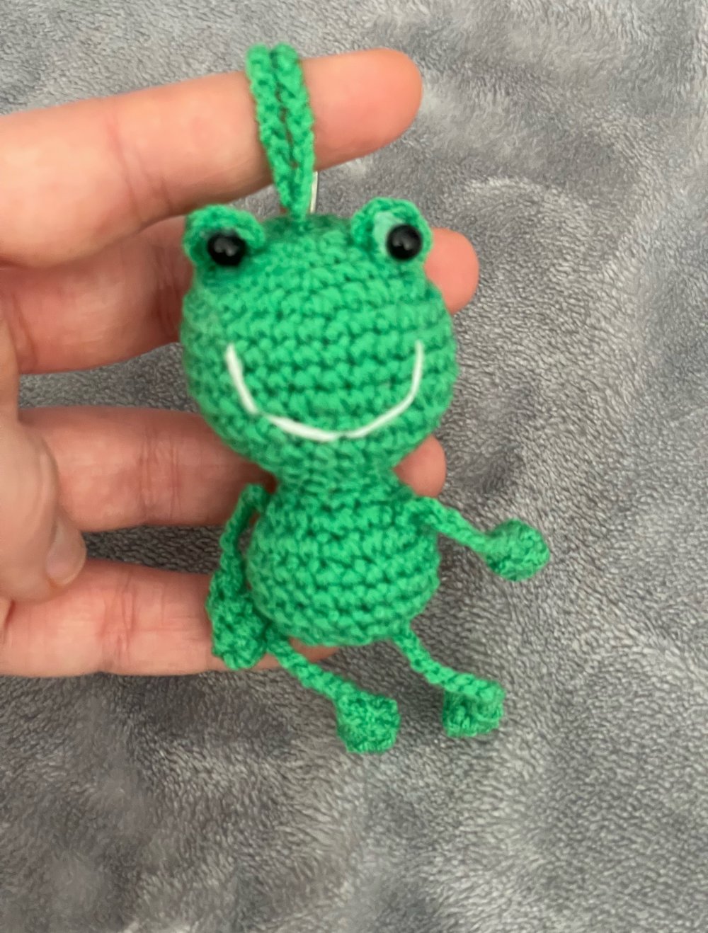 grüner Frosch Schlüsselanhänger