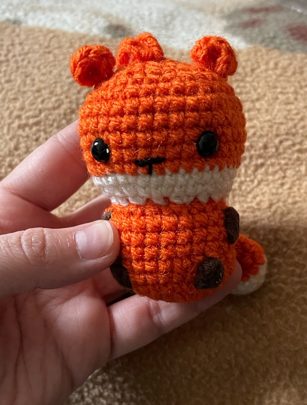 Häkeln Fuchs-Schlüsselanhänger