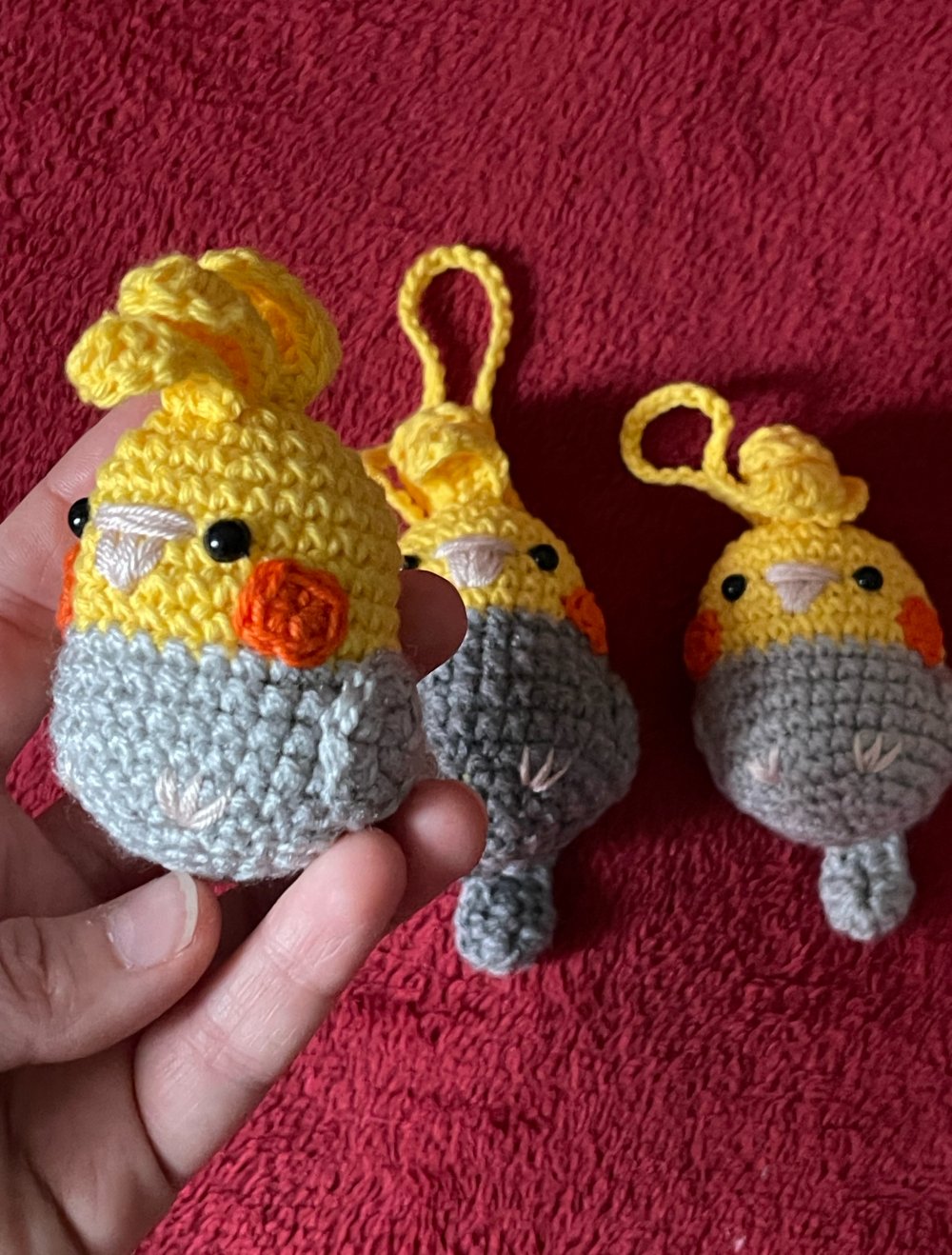 Gehäkelter Nymphensittich - Schlüsselanhänger