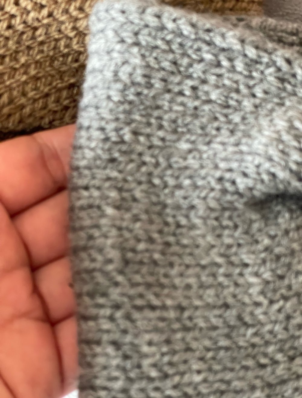 Stirnband für Erwachsene, grau und braun