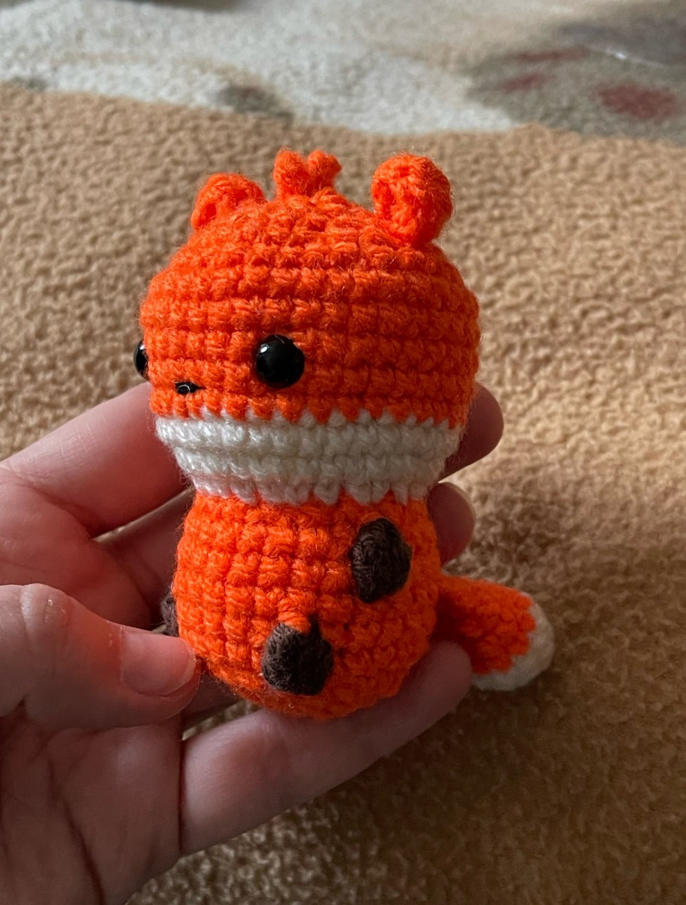 Häkeln Fuchs-Schlüsselanhänger