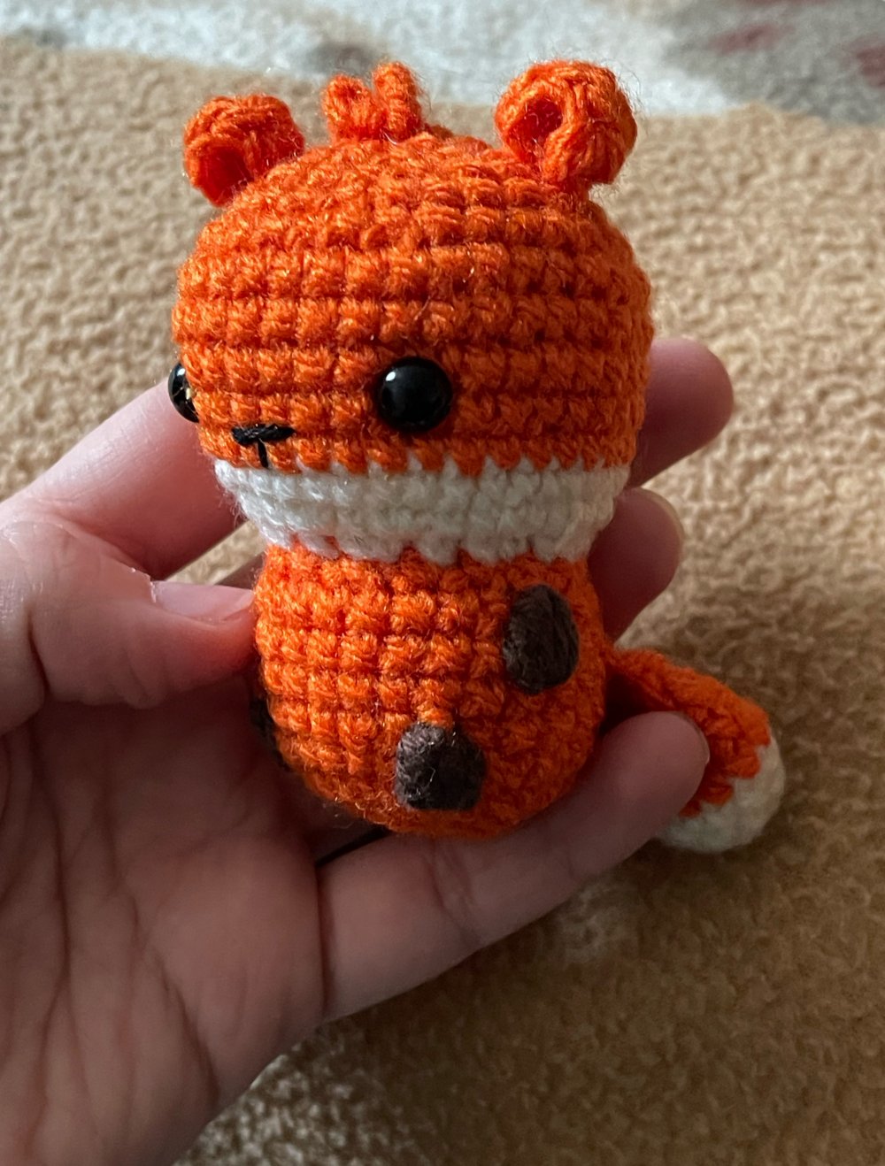 Häkeln Fuchs-Schlüsselanhänger